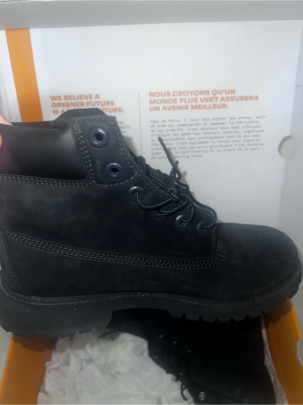 Black timberland’s shoes size 6M